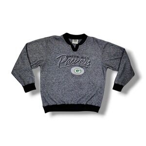 Vintage‎ Lee Sport Green Bay Packers NFL Football Gray Sweatshirt Men's M
